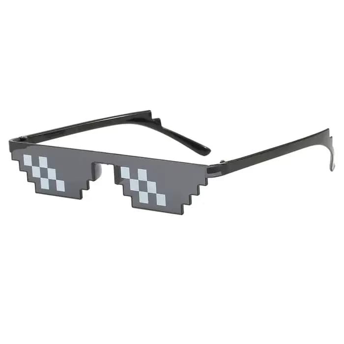Lunettes de soleil Pixel Mosaic pour hommes et femmes, lunettes de soleil amusantes rétro à la mode,