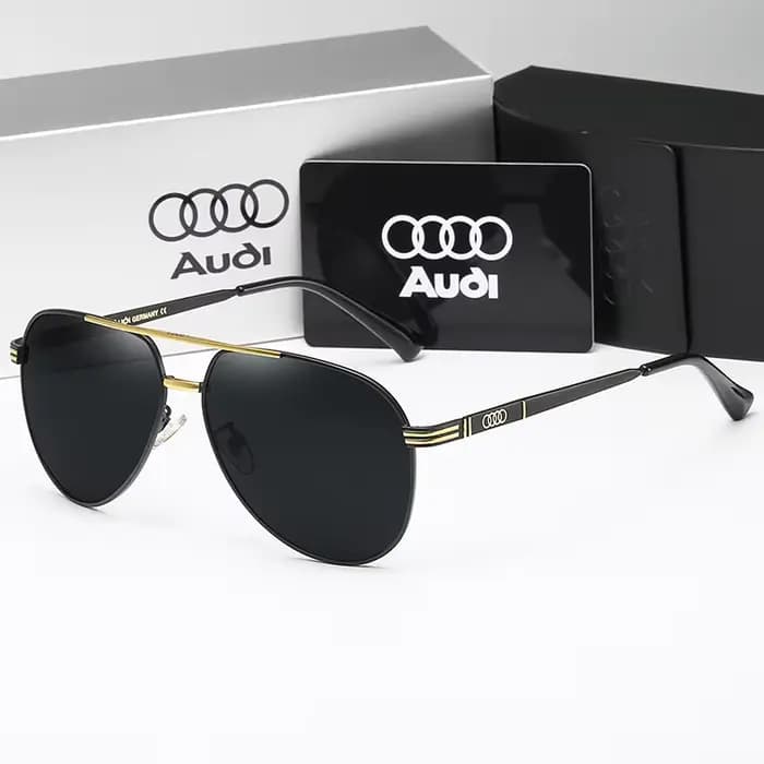 Audi UV400 lunettes de soleil polarisées antireflet rétro vol lunettes pour moto classique FrogEye l