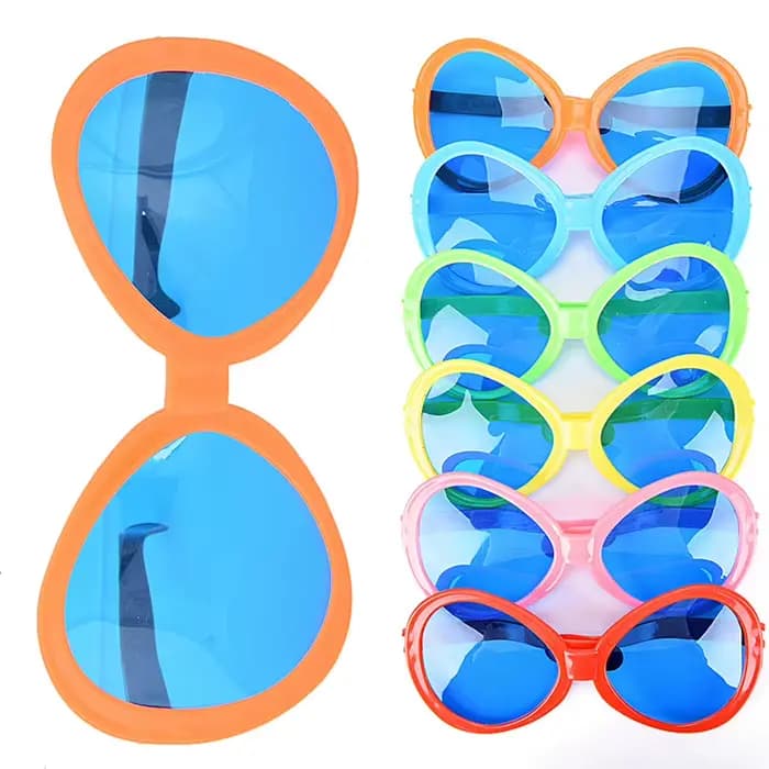 AngiBig-Grandes lunettes de soleil respirantes, lunettes de soleil amusantes, robe de paupières de f
