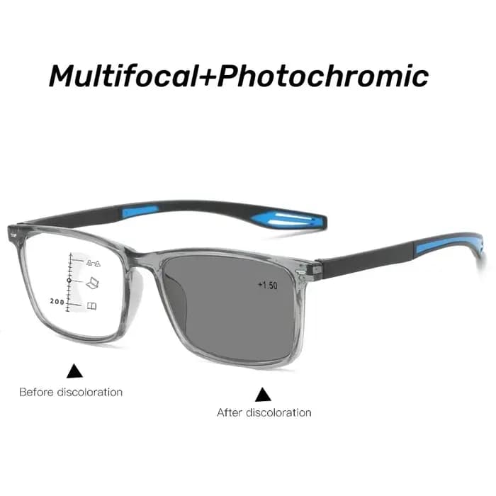 Lunettes de lecture progressives de sport Anti lumière bleue multifocale photochromique femmes rétro