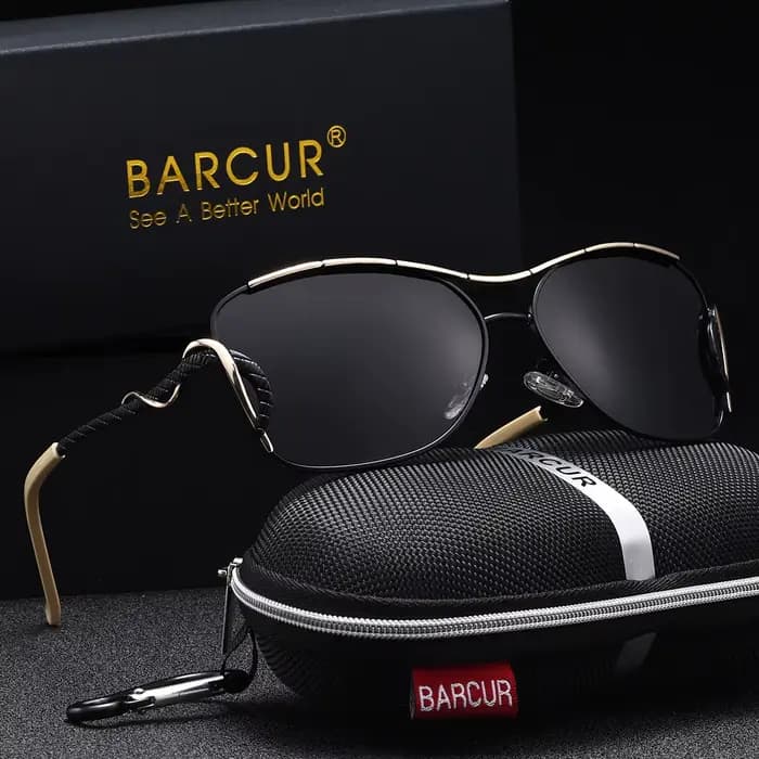 BARCUR-Lunettes de soleil polarisées vintage pour femmes, accessoires de marque à la mode, décontrac