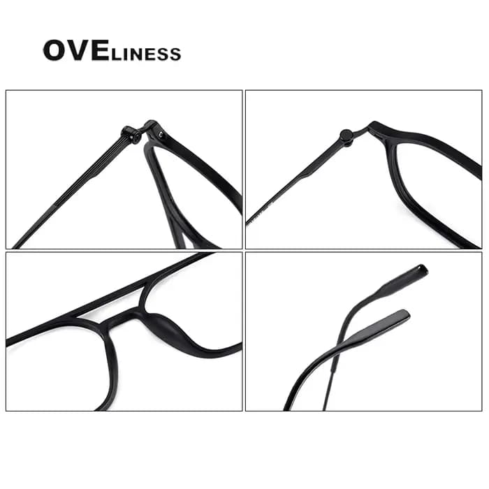 Monture de lunettes en titane 2025 acétate pour hommes et femmes, montures de lunettes carrées rétro