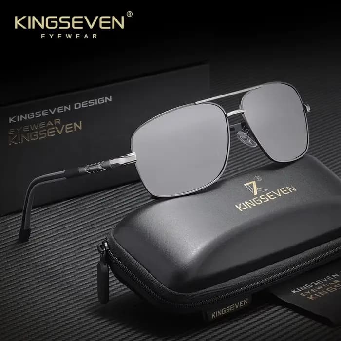 KINGSEVEN Lunettes de soleil polarisées pour hommes en aluminium et magnésium, lunettes de conduite
