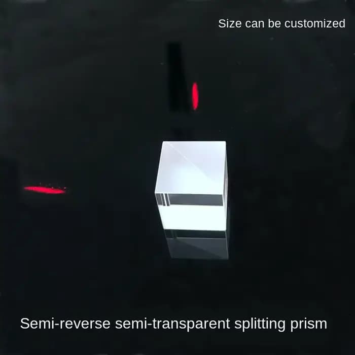 Mathiateur de faisceau de verre optique semi-coulée, traitement de cube semi-transparent, prisme cim