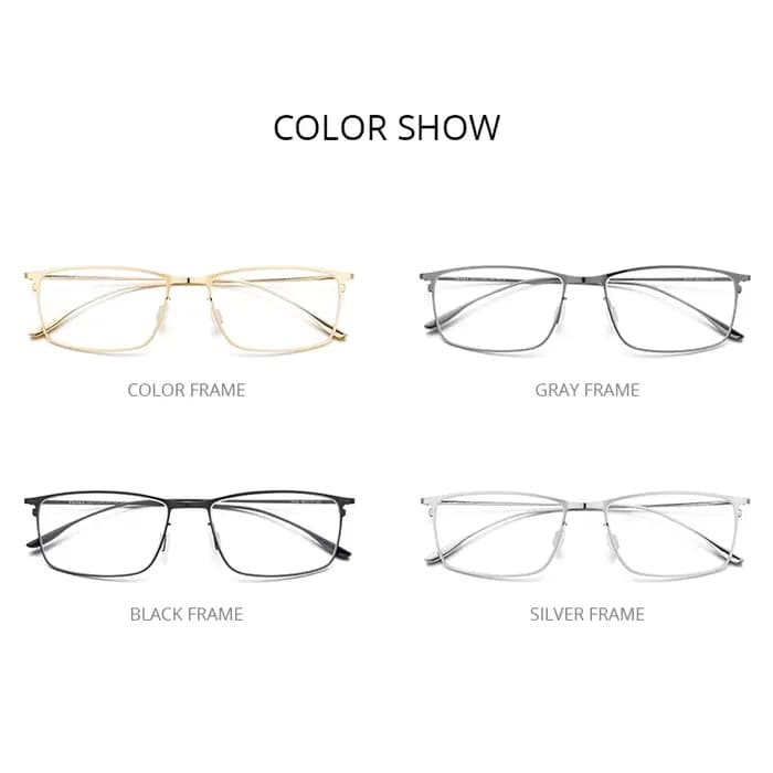 FONEX alliage lunettes cadre hommes montures à jante complète haut de gamme qualité lunettes carrées