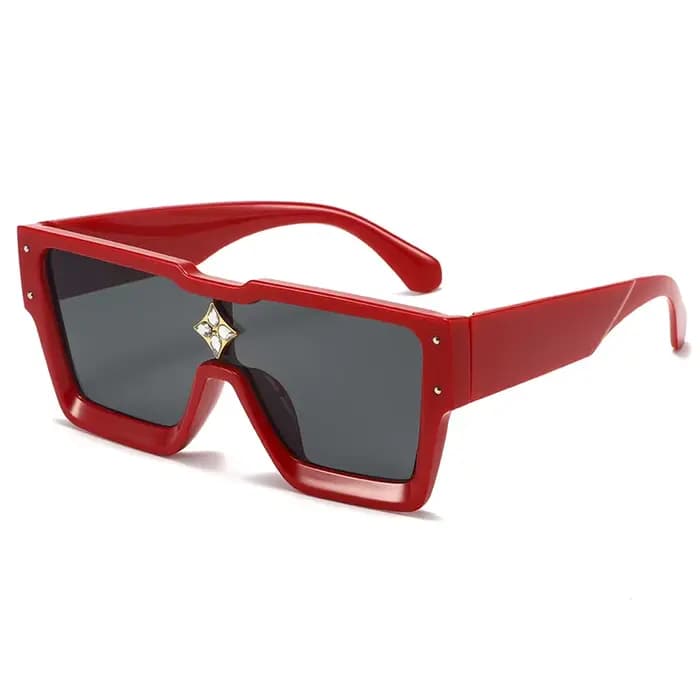 Lunettes de soleil carrées de luxe en diamant pour hommes et femmes, lunettes de soleil de marque de