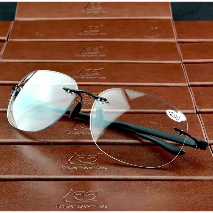NOMANOV Lunettes de soleil photochromiques sans monture de style spatial Lunettes de lecture bifocal