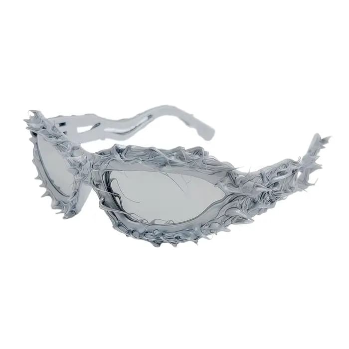 Lunettes de soleil tendance à monture irrégulière pour femmes et hommes, lunettes de soleil Punk ins