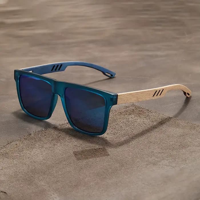 Lunettes de soleil rétro en noyer, ultralégères, carrées, polarisées, exquises, à la mode, pour homm