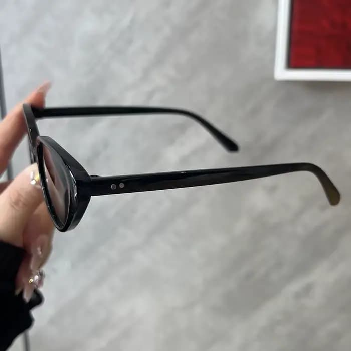 Lunettes de soleil rétro œil de chat pour femmes et hommes, 2 pièces, Design à rivets, Triangle à la