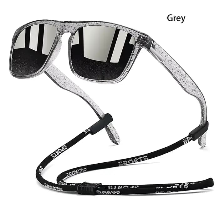 Lunettes de soleil avec chaîne pour hommes et femmes, carrées classiques, pour la conduite, la pêche