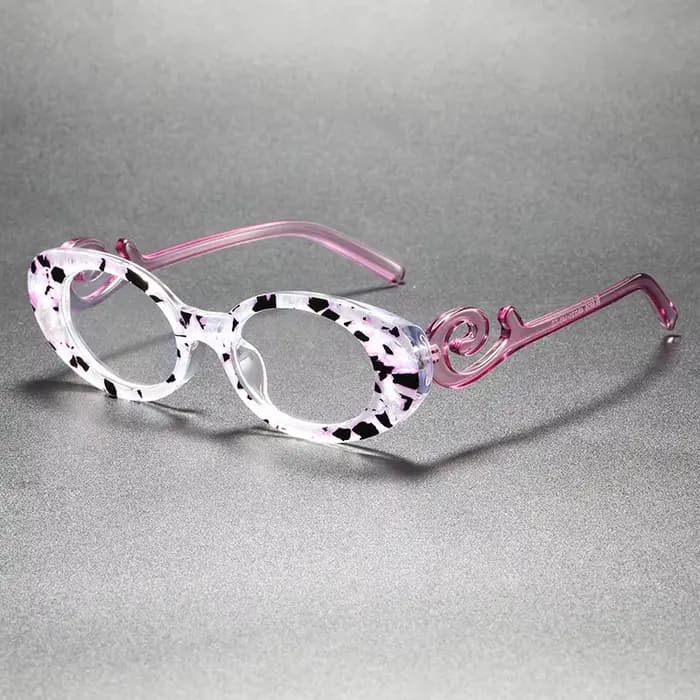 Monture de lunettes de vue ovale florale de marque de luxe tendance pour femmes, avec verres optique