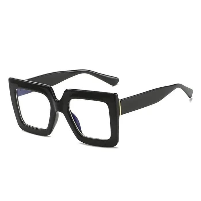 Grandes montures de lunettes carrées surdimensionnées pour femmes, verres optiques transparents pour