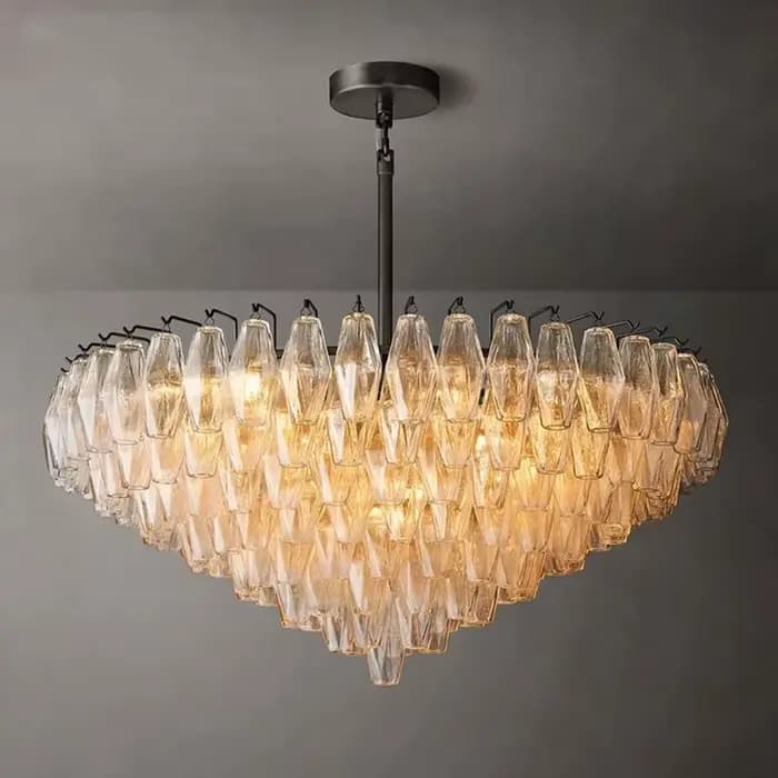 Lustre en verre américain de luxe plafonnier lustres modernes pour Salon lampes suspendues Lustre Sa