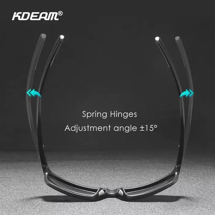 KDEAM-Lunettes de soleil polarisées rectangulaires pour hommes, revêtement véritable, durable, barri