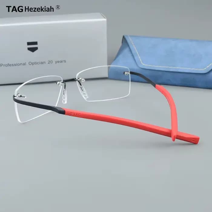 TAG Hezekiah titane lunettes cadre hommes TH0382 rétro carré lunettes lunettes myopie optique Prescr