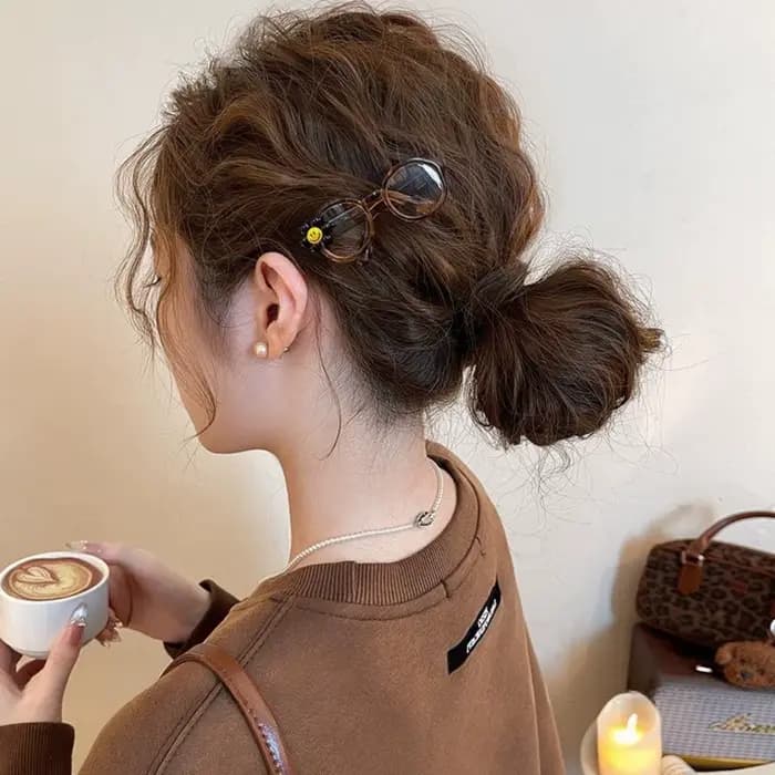 Mini lunettes mignonnes, pinces à cheveux avec visage souriant, accessoires de cheveux tendance pour