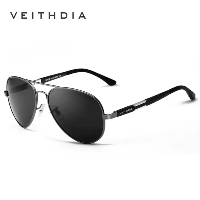VEITHDIA pilote lunettes de soleil en aluminium hommes lunettes pour femme polarisées UV400 lentille