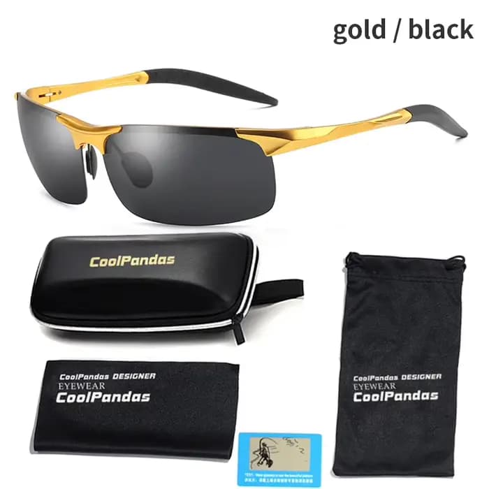 Aluminium magnésium hommes lunettes de soleil polarisées Aviation conduite lunettes de soleil mâle S