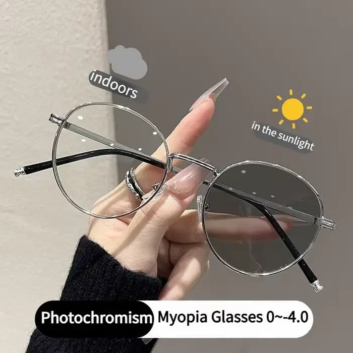 Lunettes de myopie avec lentilles qui peuvent changer de couleur sous les yeux, Anti-lumière bleue/a