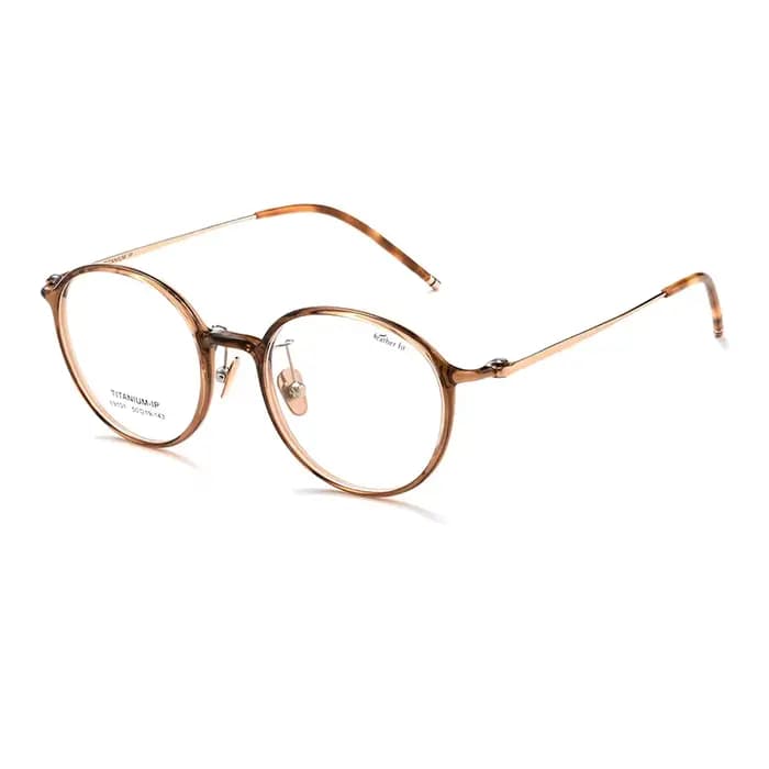 Femmes ultralégères pur titane rond lunettes cadre mode optique-lunetterie montures de lunettes L910