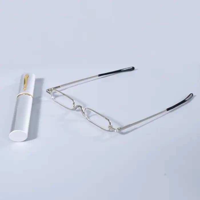 Lunettes de lecture élégantes à monture argentée, monture en métal ultra-fine, pour hommes et femmes
