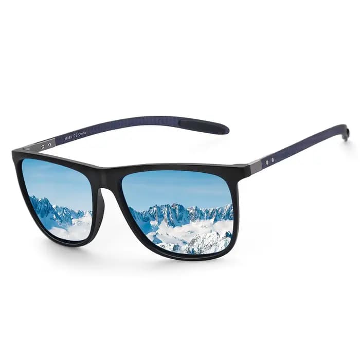 ZENOTTIC – lunettes de soleil polarisées carrées pour hommes, ultralégères en fibre de carbone, prot
