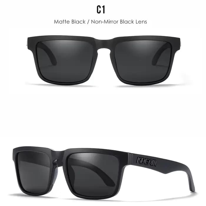 Lunettes de soleil polarisées carrées pour hommes de la marque KDEAM, design coloré, lunettes de sol