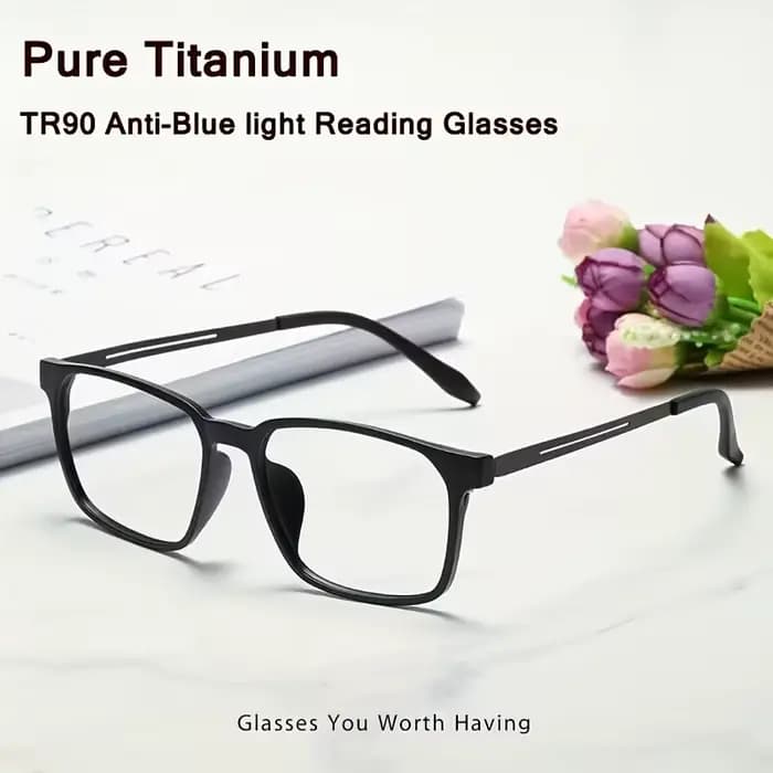 Lunettes de lecture progressives en titane pur pour hommes et femmes, lunettes à réglage de la lumiè