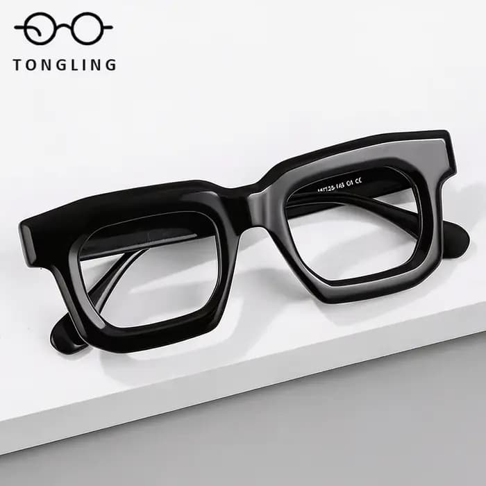 Monture de lunettes carrée en acétate tendance 2026 pour femmes, lunettes optiques sur mesure pour h