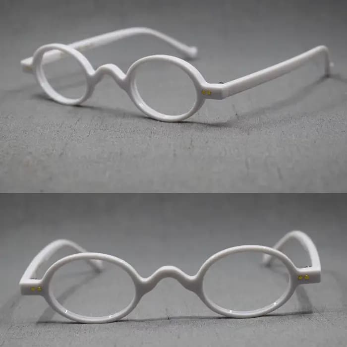 Vintage petit ovale rond 38mm lunettes de lecture jante complète homme femmes 100 125 150 175 200 22