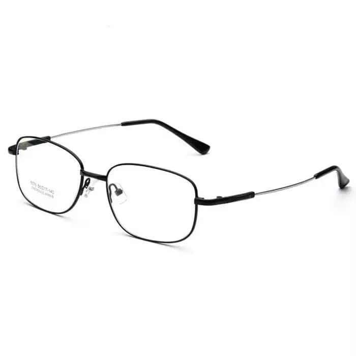 Lunettes myopes carrées anti-rayons bleus pour hommes, lunettes presbytes en métal, plein cadre, 0 -