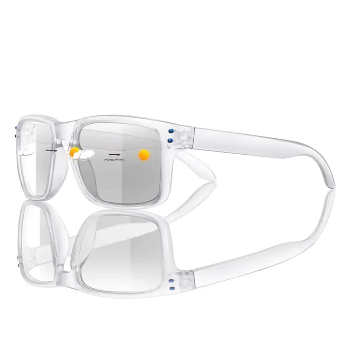 Lunettes de soleil photochromiques pour hommes et femmes, lunettes carrées classiques pour course en