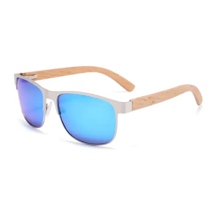 Lunettes de soleil polarisées en métal et bois pour hommes et femmes, verres UV400, accessoire de Pr
