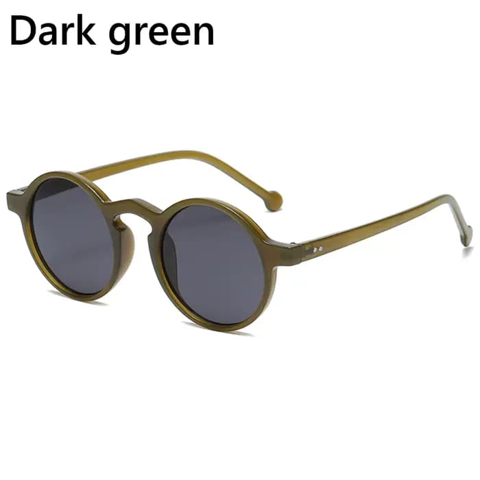 Lunettes de soleil rondes rétro pour femmes, lunettes de soleil à petite monture, lunettes de mode v