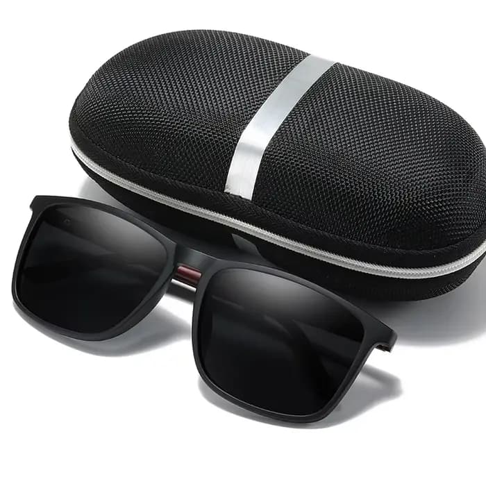 Lunettes de soleil de sport pour hommes, polarisées, confortables, carrées, légères, accessoire avec