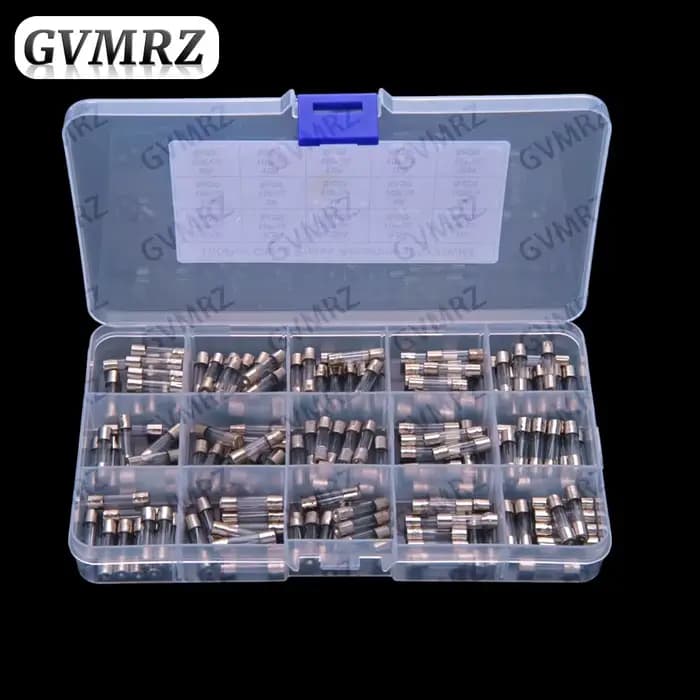 15 valeurs 0,1A-20A Ensembles de fusibles en verre 5x20mm, 150 pièces: 0,1A 0,2A 0,25A 0,5A 1A 1