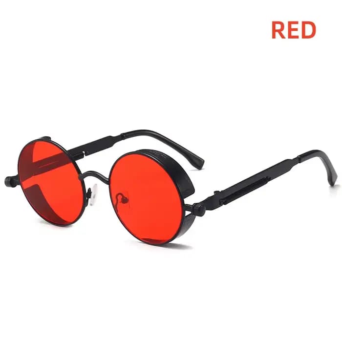 Lunettes de soleil rondes Steampunk pour hommes et femmes, lunettes rétro, modèles européens et jeun