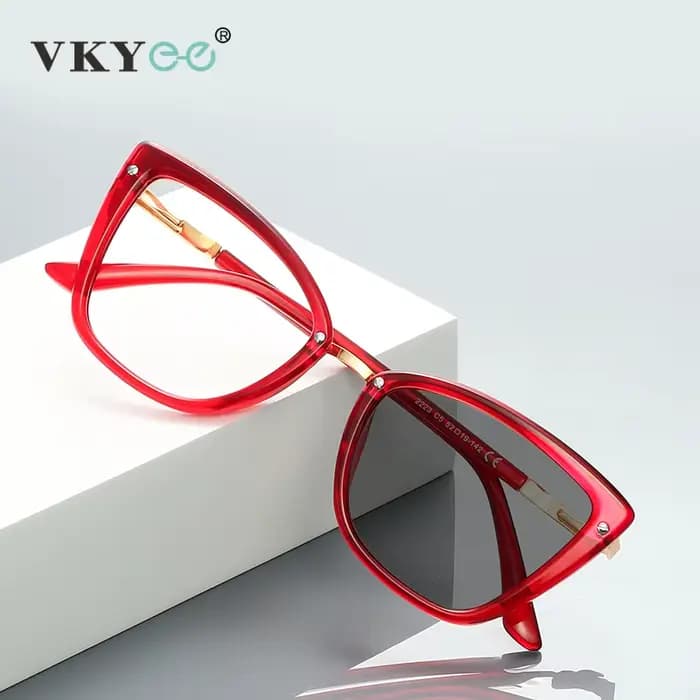 VKYEE géométrique minimaliste conception personnalisée Anti-lumière bleue lunettes photochromiques p
