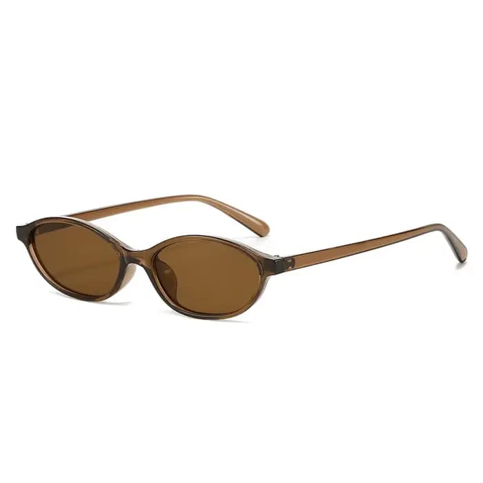 Lunettes de soleil marron léopard pour femmes, monture petite, style rétro ovale, de marque tendance