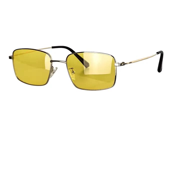 Lunettes de soleil à lentille jaune Y2k lunettes de soleil polarisées hommes lunettes de Vision noct