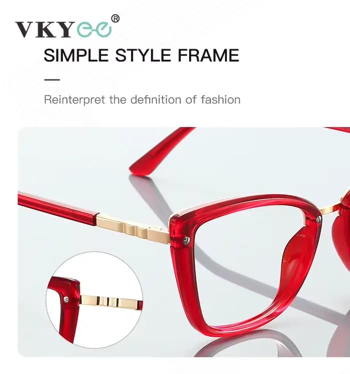 VKYEE géométrique minimaliste conception personnalisée Anti-lumière bleue lunettes photochromiques p