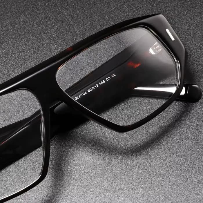 Marque de luxe concepteur épais acétate cadre surdimensionné pour hommes femmes à la mode optique-lu