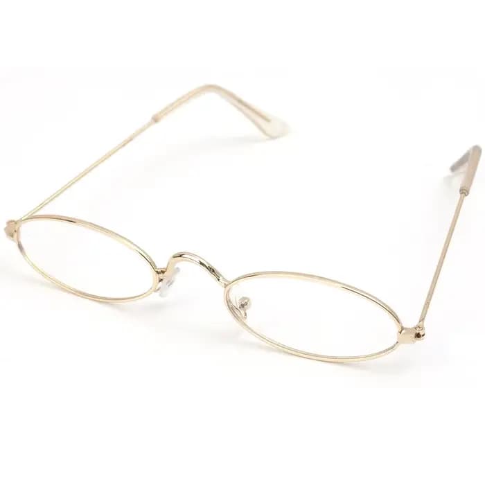 Lunettes ovales en métal Y2K pour femmes et filles, lunettes décoratives vintage, anti-lumière bleue