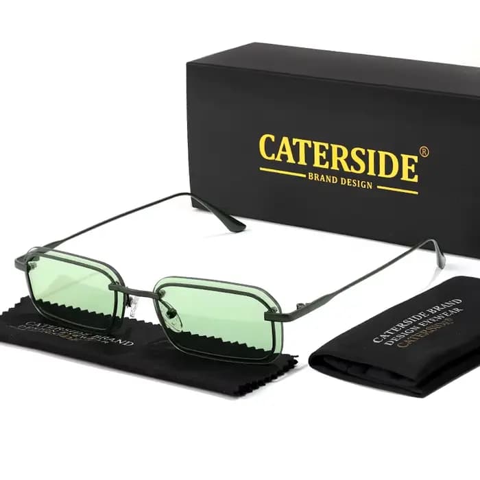CATERSIDE – lunettes de soleil rétro Punk pour hommes et femmes, monture carrée, petite monture, per