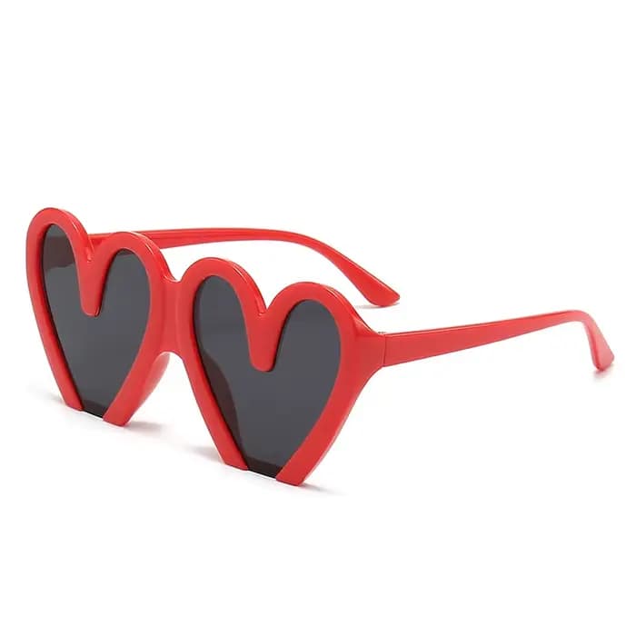 Lunettes de soleil vintage pour femmes et hommes, lunettes de soleil en forme de cœur, lunettes de s