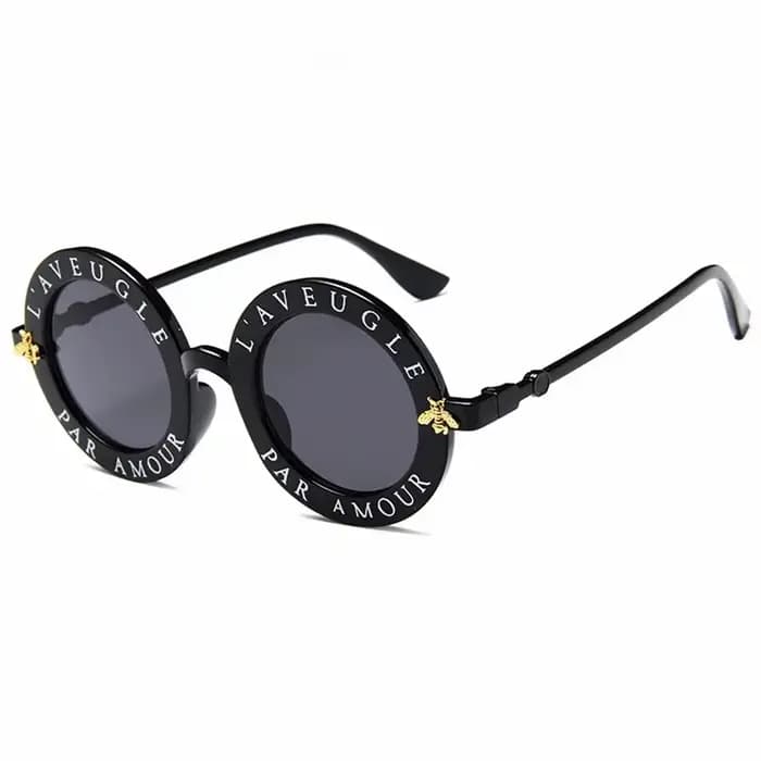 Petites lunettes de soleil rondes pour femmes, nuances Vintage, couleur métal noir, pour styliste de