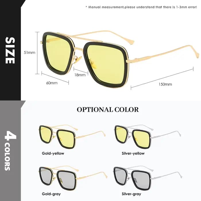 LIOUMO – lunettes de soleil polarisées et photochromiques Tony Stark pour hommes et femmes, lunettes