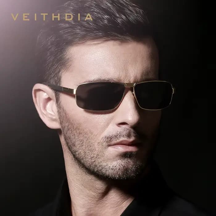 VEITHDIA-Lunettes de soleil de sport polarisées vintage pour hommes et femmes, lunettes de soleil de