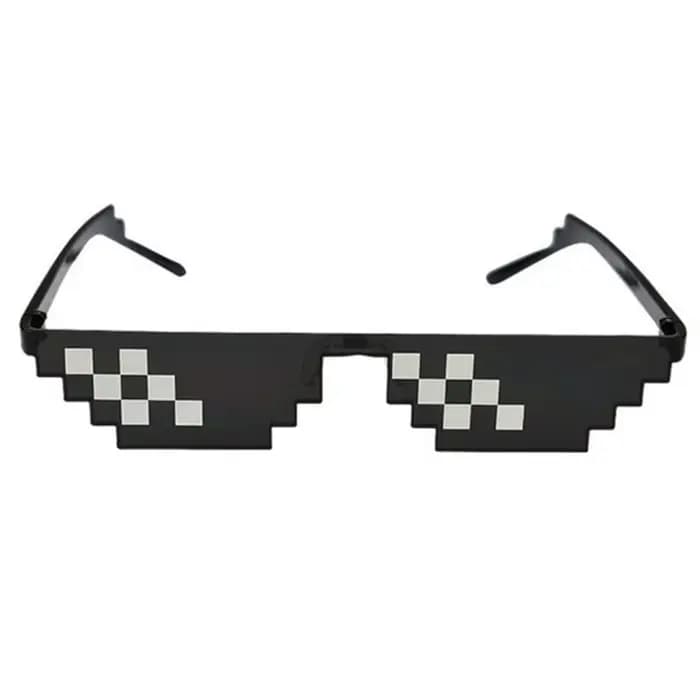 ThDPLife-Lunettes de soleil pixelisées pour hommes et femmes, lunettes de fête, mosaïque UV400, lune